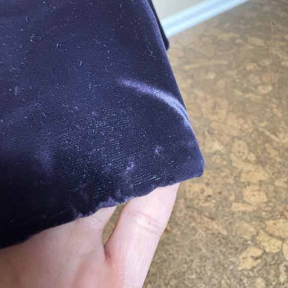 Vintage Victor Costa Velvet Dark Blue Gown Spaghetti Strap Maxi Dress Size 6 USA - Picture 12 of 16